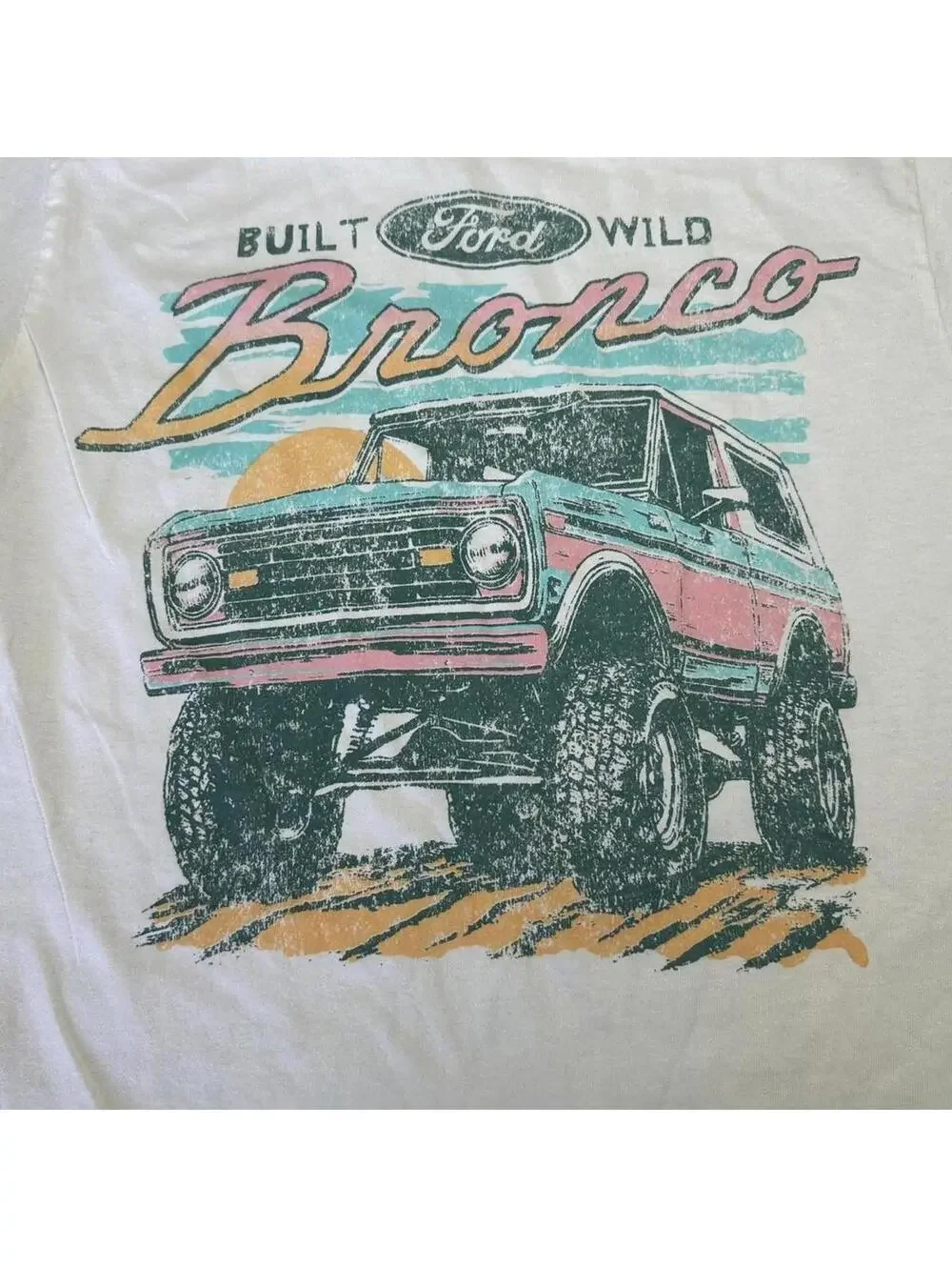 White Ford Bronco T-shirt, Small